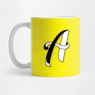 Typography Letter A Cool Mug